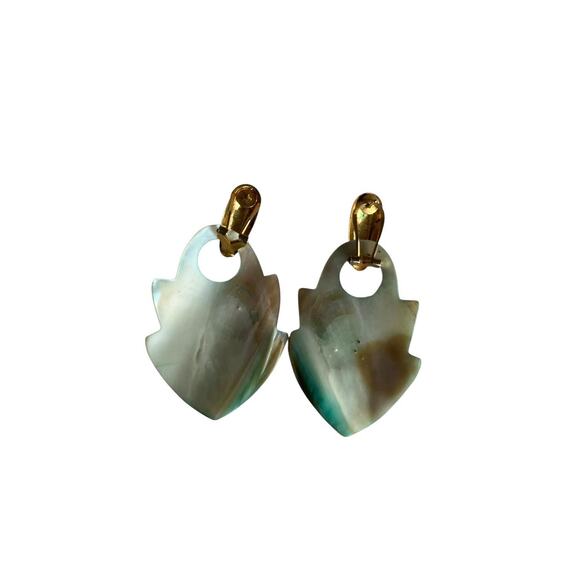 BEAUTIFUL GOLD TRANSLUCENT EARRINGS - Picture 3 of 3